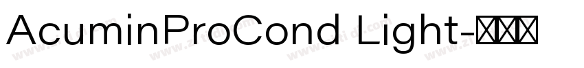 AcuminProCond Light字体转换